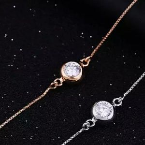 everrealli Jewelry - Rose Gold Solitaire Diamond Bezel Set Bracelet everrealli Jewelry - Rose Gold Solitaire Diamond Bezel Set Bracelet